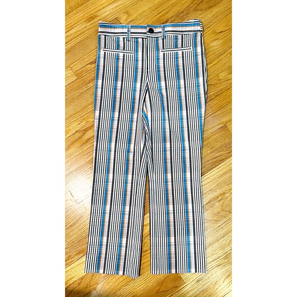 Anthropologie Maeve Jacquie Slim Trouser {Blue Motif} pants sz. 4. Nwot - Picture 11 of 15